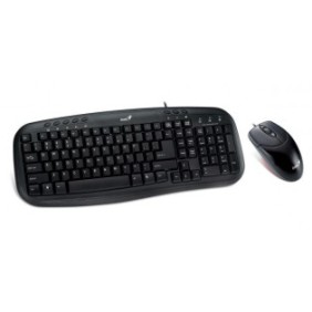 Kit tastatura + mouse optic genius km-200 usb black  conectivitate usb tip mouse si tastatura