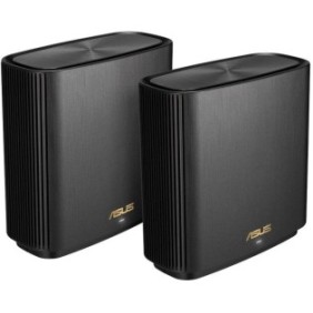 Asus tri band large home mesh zenwifi system xt8 2 pack black 1.5 ghz quad-