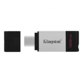 Usb flash drive kingston 128gb data traveler 80 usb 3.2 r/w: 200/60 mb/s compatible with