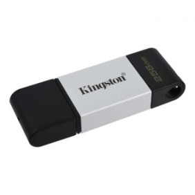 Usb flash drive kingston 256gb data traveler 80 usb 3.2 r/w: 200/60 mb/s compatible with