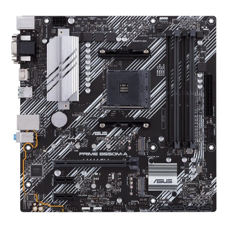 Placa de baza asus am4 prime b550m-a socket lga am4  cpu build in amd am4