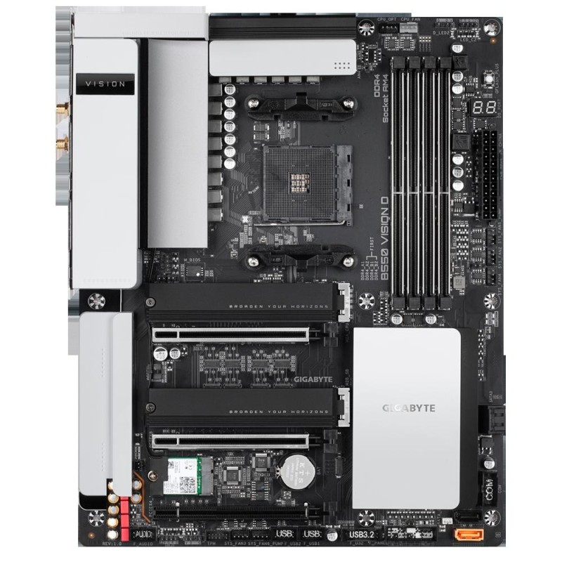 Placa de baza gigabyte b550 vision d socket am4  cpu amd socket am4 support for: