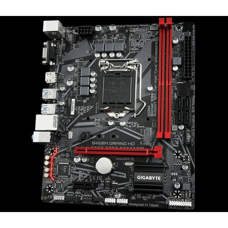 Placa de baza gigabyte b460m gaming hd lga 1200  intel® b460 gaming motherboard with gigabyte