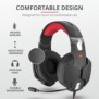 Casti cu microfon trust gxt 322 carus gaming headset black  specifications general height of main