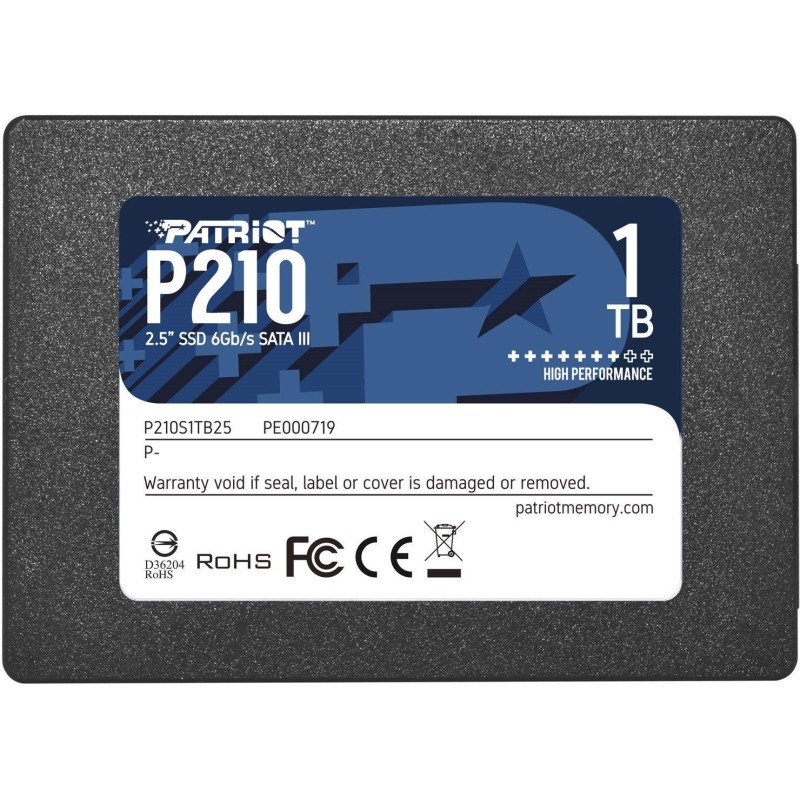 Ssd patriot p210 1tb 2.5 sata3 rata transfer r/w: 520/430 mb/s 7mm