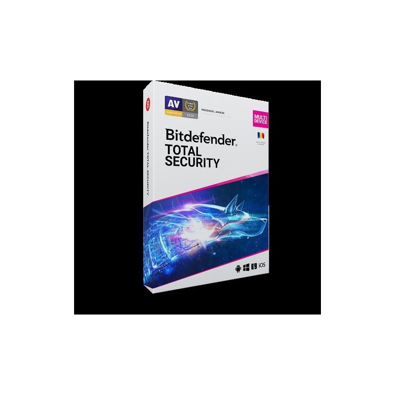 Licenta retail bitdefender total security - protectie anti-malwarecompleta pentru windows macos ios si android valabilapentru