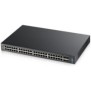 Zyxel xgs2210-52 48-port gbe l2 switch with 10gbe uplink layer 2 total port count: 52