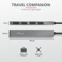 Adaptor trust halyx aluminium 4-port mini usb hub  specifications general storable cable no number of