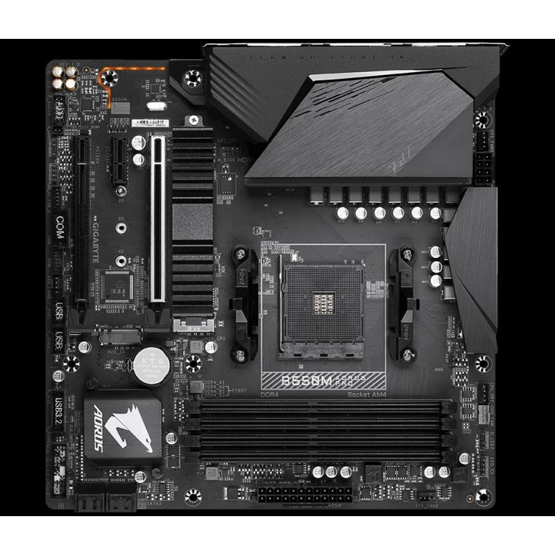 Placa de baza gigabyte b550m aorus pro am4  cpu amd socket am4 support for: 3rd