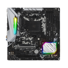 Placa de baza asrock amd b450m steel legend  amd am4 socket supports ddr4 3533+ (oc)