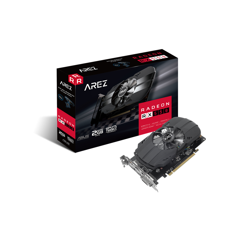 Placa video asus phoenix radeon 550 2gb  graphics engine amd radeon 550 bus standard pci