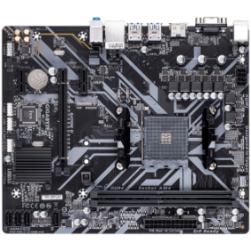 Placa de baza gigabyte b450m h am4  cpu amd socket am4 support for: 3rd generation