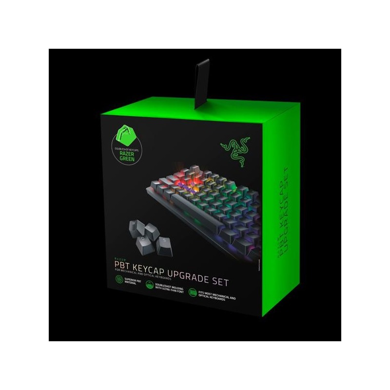 Razer pbt keycap upgrade set razer green