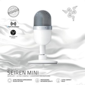 Razer seiren mini - ultra-compact condenser microphone - mercury