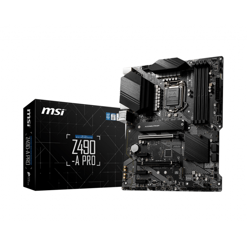 Placa de baza msi z490-a pro lga 1200  model name z490-a pro cpu support supports