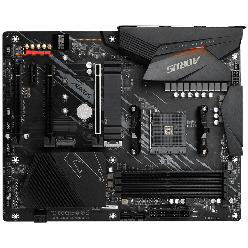 Placa de baza gigabyte b550 aorus elite v2 socket am4  acpu amd socket am4 support