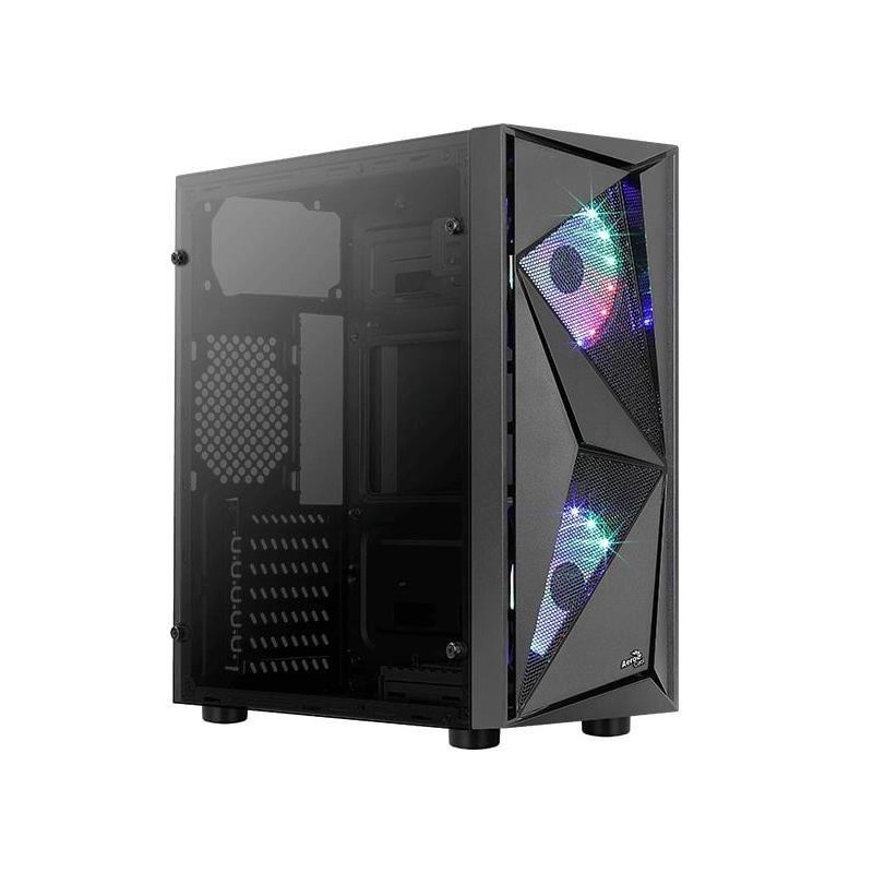 Carcasa aerocool glider cosmo iluminare rgb neagra spcc steel atx mid tower fara sursa (tip