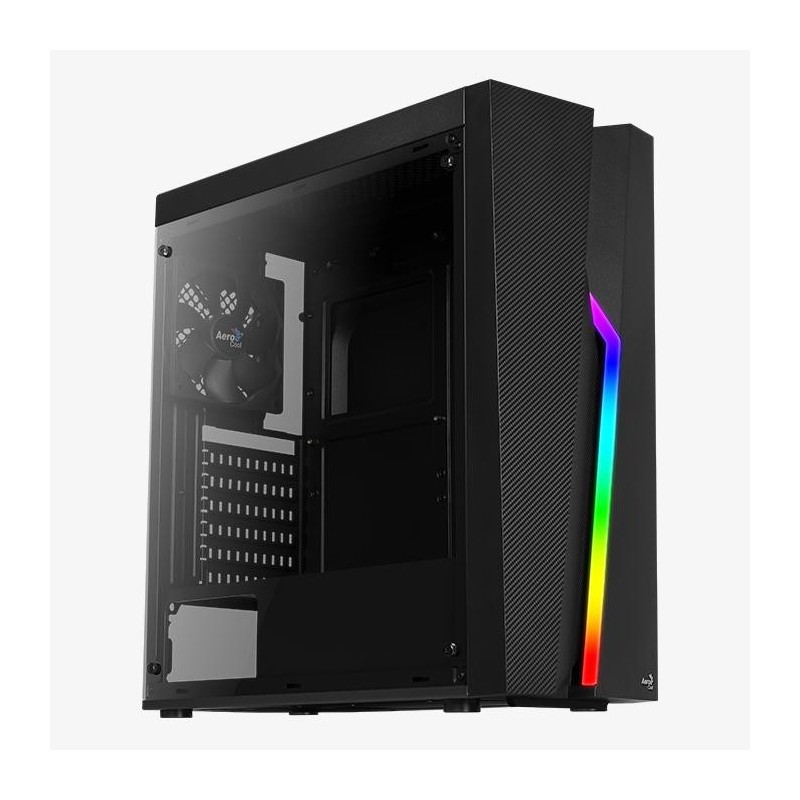 Carcasa aerocool bolt neagra spcc steel atx mid tower fara sursa (tip atx montata jos)