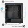 Carcasa aerocool bolt neagra spcc steel atx mid tower fara sursa (tip atx montata jos)