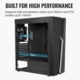 Carcasa aerocool bolt neagra spcc steel atx mid tower fara sursa (tip atx montata jos)