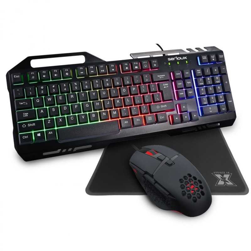 Kit gaming serioux tobis 3 in 1 tastatura de gaming 104 taste 7 taste anti-ghosting