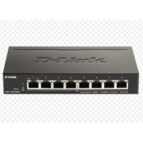 D-link switch dgs-1100-08v2 8 porturi gigabit capacity 16gbps 8k mac desktop easy smart fanless metal