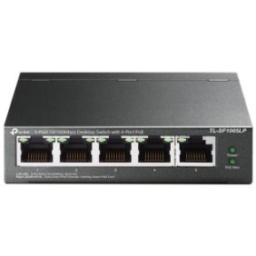 Tp-link 5-port 10/100mbps desktop switch with 4-port poe tl-sf1005lp 5 *10/100mbps rj45 ports  auto negotiation/auto