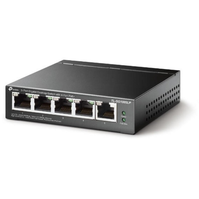 Tp-link 5-port gigabit desktop switch with 4-port poe tl-sg1005lp 5* 10/100/1000mbps rj45 ports auto negotiation/auto