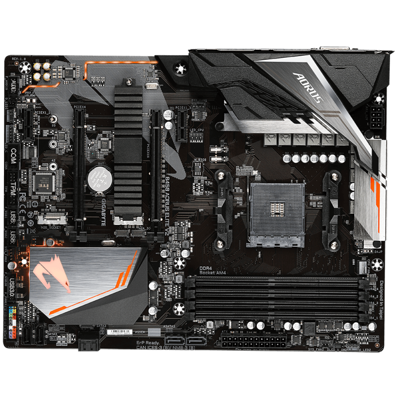 Placa de baza gigabyte b450 aorus elite v2 am4 b450 aorus elite v2  amd b450