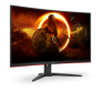 Monitor 31.5 aoc cq32g2se/bk curved 1500r gaming qhd 2560*1440 165hz 1 ms va wled flicker