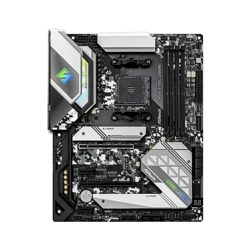 Placa de baza asrock b550 steel legend am4  supports amd am4 socket ryzen™ 3000 4000