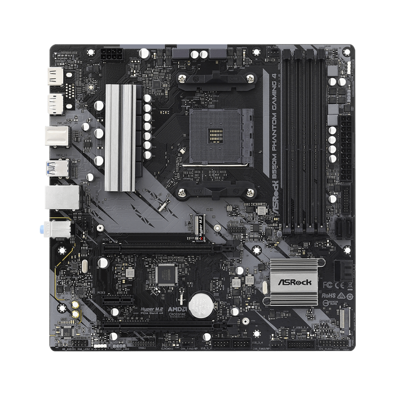 Placa de baza asrock b550m phantom gaming 4 am4  supports amd am4 socket ryzen™ 3000