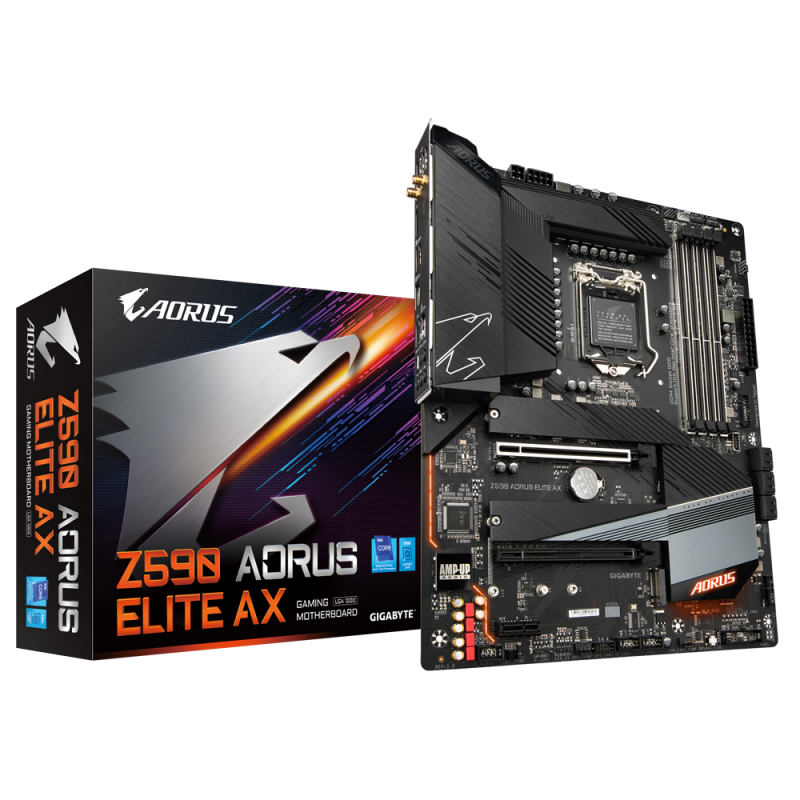 Placa de baza gigabyte z590 aorus elite ax lga 1200  cpu lga1200 package: 11th generation