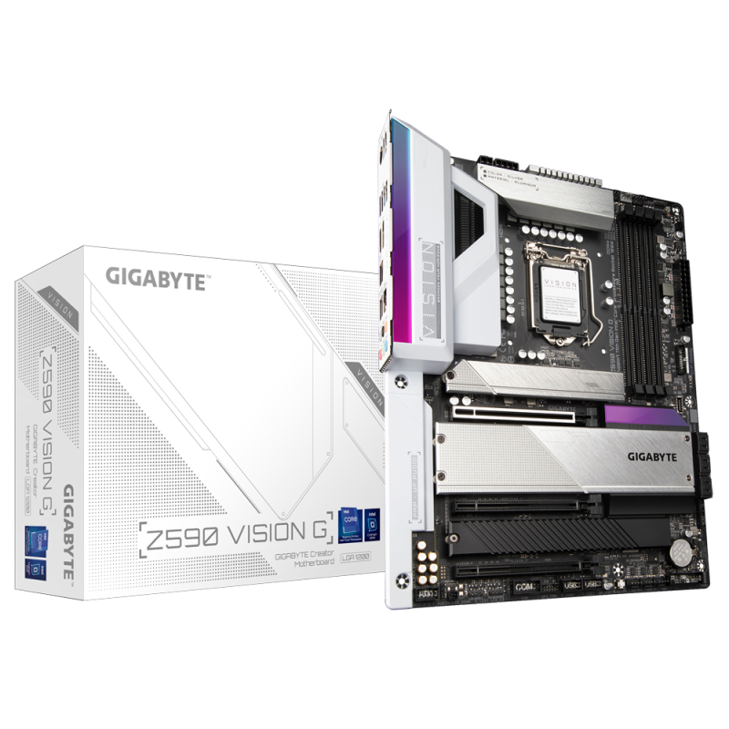 Placa de baza gigabyte z590 vision g lga 1200  cpu lga1200 package: 11th generation intel®