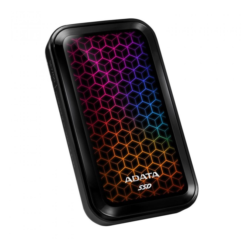 Ssd extern adata se770g 1tb usb 3.2 type-c black rgb lighting