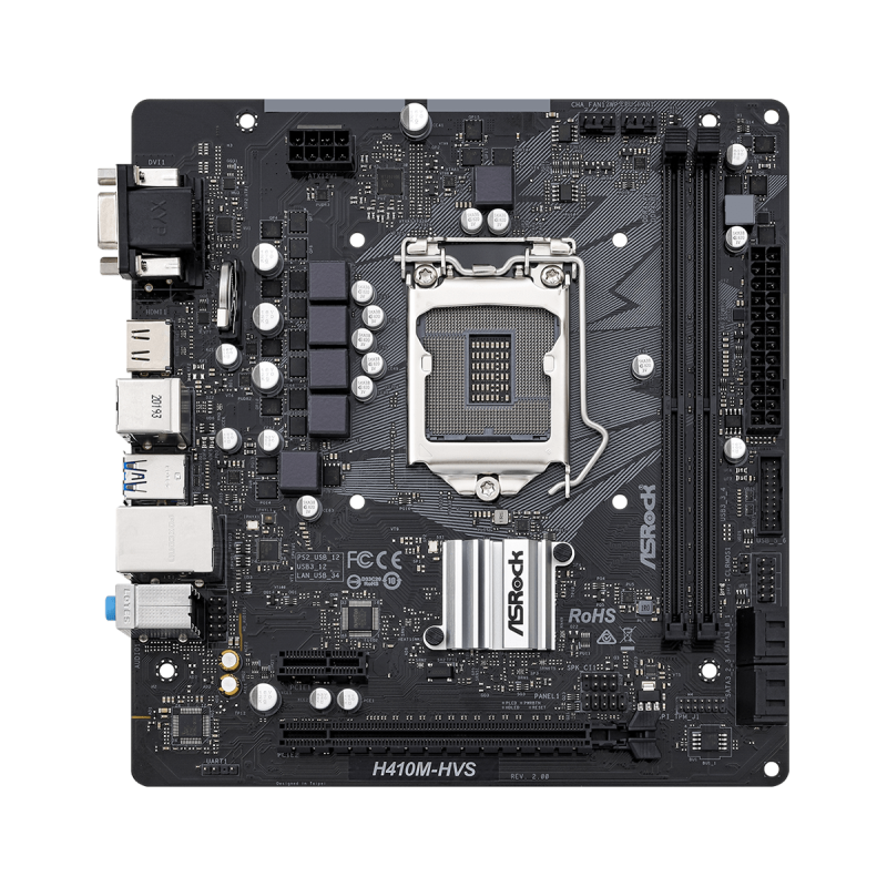 Placa de baza asrock h410m-hvs r2.0 lga 1200  supports 10th gen intel® core™ processors (socket