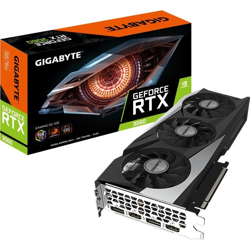 Placa video gigabyte geforce rtx 3060 gaming oc 12g  graphics processing geforce rtx™ 3060 core