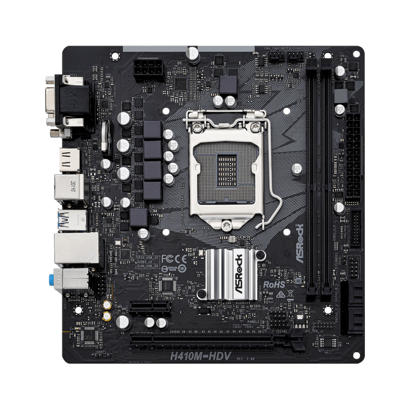 Placa de baza asrock h410m-hdv r2.0 lga 1200  supports 10th gen intel® core™ processors (socket