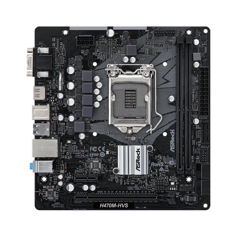 Placa de baza asrock h470m-hvs lga 1200  supports 10th gen intel® core™ processors (socket 1200)