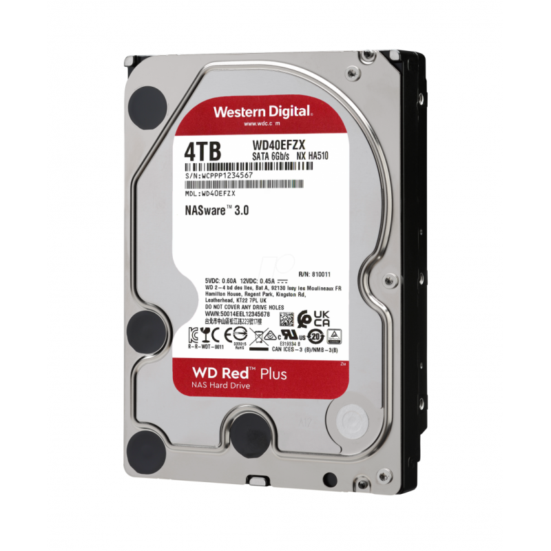 Hdd intern wd 3.5 4tb red plus nas 3.5 sata3 5400rpm 128mb