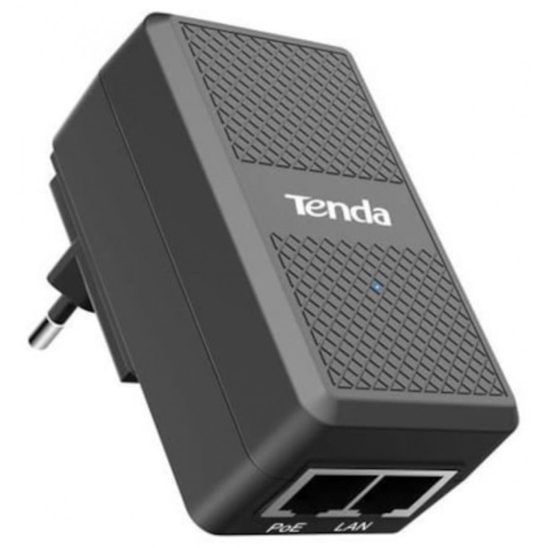 Tenda poe adapter  poe15f-48v-i 10/100mbps ieee802.3、ieee802.3u 1*10/100mbps auto-negotiation rj 45 ports (data)+1*10/100mbps 