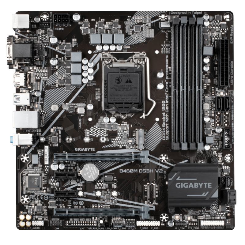 Placa de baza gigabyte b460m ds3h v2 lga 1200  cpu support for 10th generation intel®