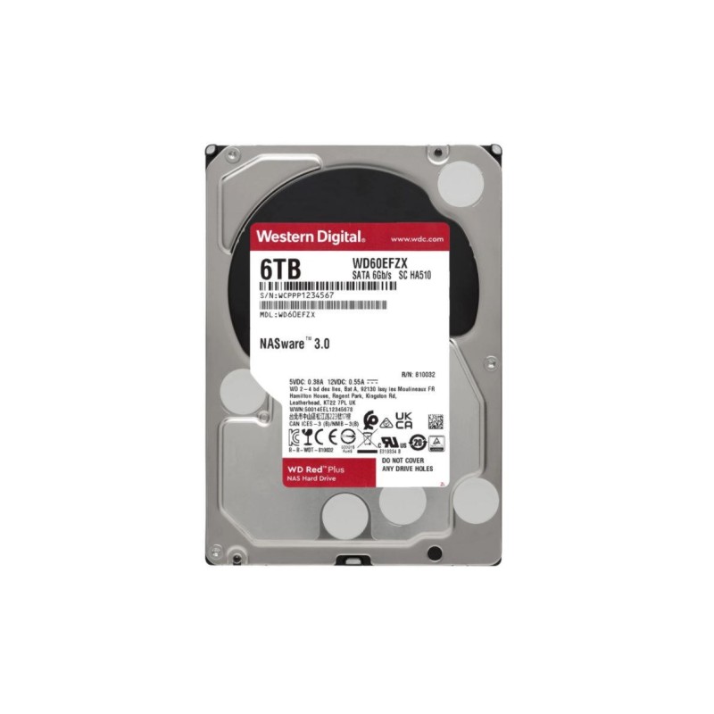 Hdd intern wd 3.5 6tb red plus nas 3.5 sata3 5400rpm 128mb