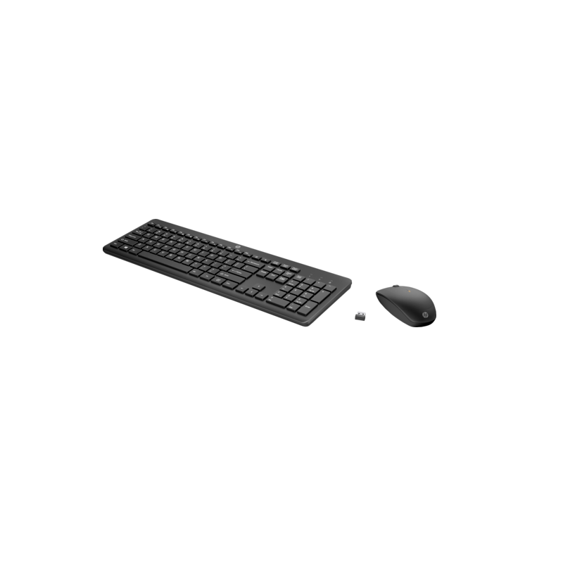 Hp kit tastatura si mouse 235 wireless 2.4ghz. culoare: negru. dimensiuni kb/ms: 44 x 14.62