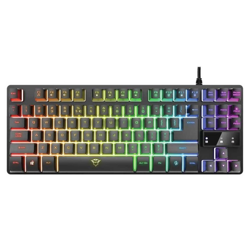 Tastatura trust gxt 833 thado tkl illuminated gaming keyboard  specifications general key technology  membrane height