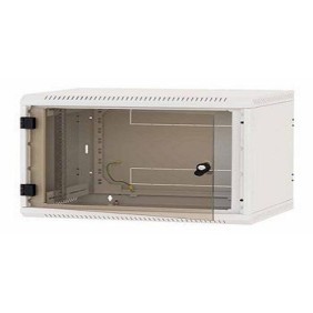 Rack de perete triton seciune simpla 4u 600mm adancime usa sticla panouri laterale fixe sectiuni