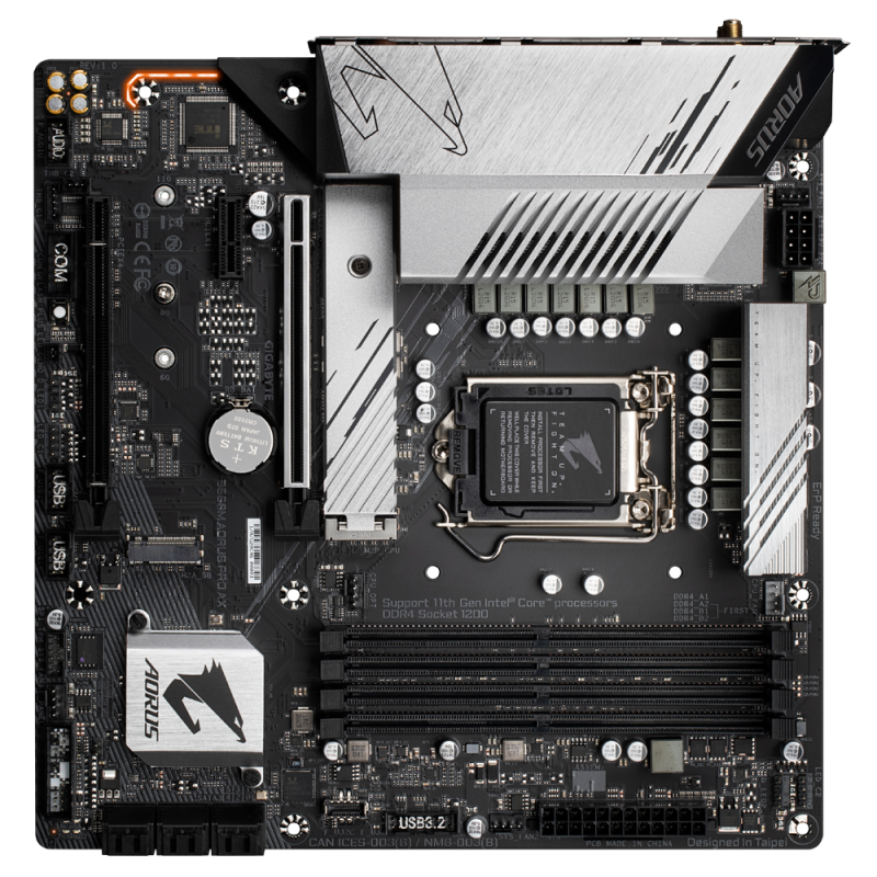 Placa de baza gigabyte b560m aorus pro ax lga 1200  cpu lga1200 package: 11th generation