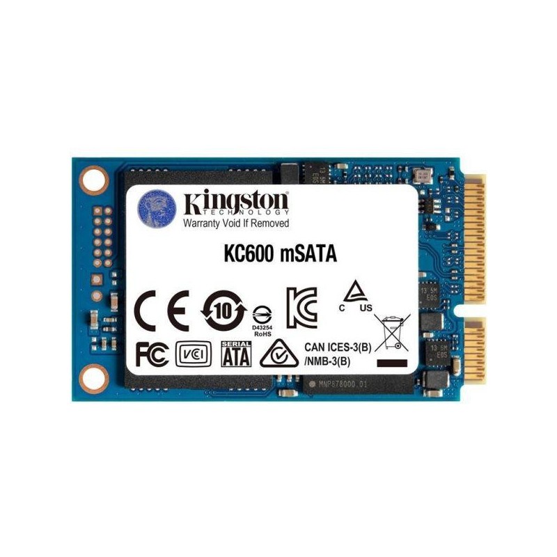 Ssd kingston 256gb ssd kc600 msata r/w speed: 550mbs/500mbs