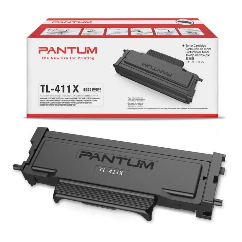 Toner contract pantum tl-411xev / tl-411x black 6k compatibil cu p3010dw/3300dw/m6700dw/m6800fdw/m7100dw/m7200fdw