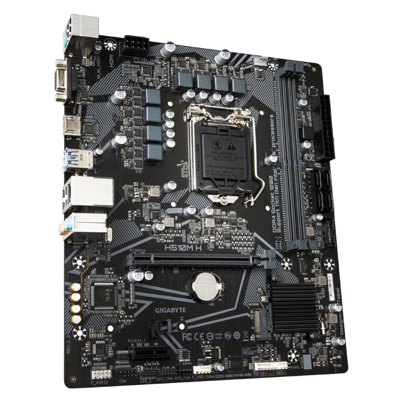 Placa de baza gigabyte h510m h lga 1200  intel® h510m ultra durable motherboard with 6+2